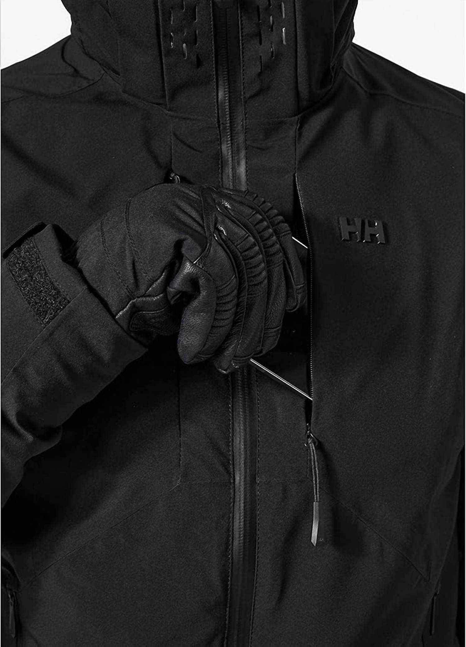 Helly Hansen Women's Alphelia Infinity Jacket in black - women's jacket - detail view
