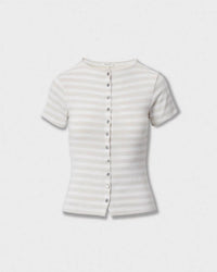 Rag & Bone - Knit Strp Button Tee