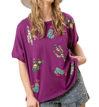 Fantastic Fawn - COLORFUL CACTUS TOP