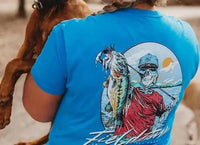 Fieldstone Hooked & Haulin' Tee in navy blue - women's t-shirt