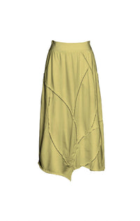 Cynthia Ashby Asymmetrical Skirt in gold - women's skirt - alternate view