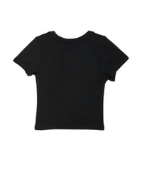 Katie J NYC Girl's Livi Tee in black 1 - kids' t-shirt - detail view