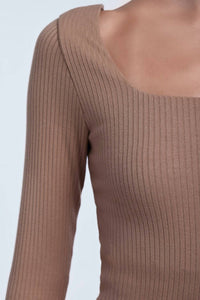 Dāl The Label - Ribbed Long Sleeve Bodysuit