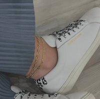 SAHIRA Women's Dana Anklet in gold - women's item - detail view