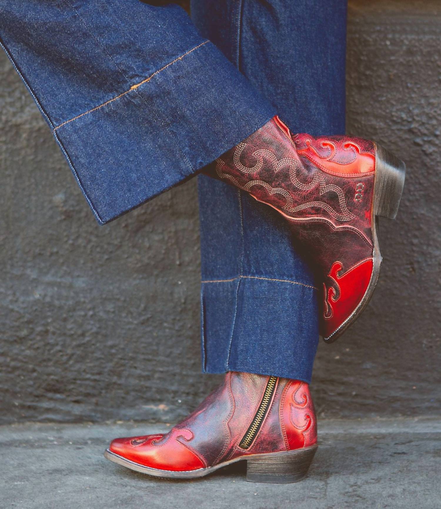 Bedstu - Women's Deuce Mid-calf Western Leather Boot