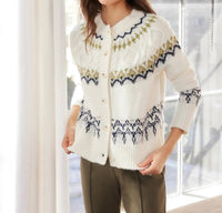 Fifteen Twenty - Astrid Fair Isle Cardigan Sweater