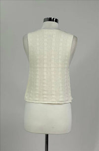 By Together Lori Knit Sweater Vest in cream - women's jacket - view 4