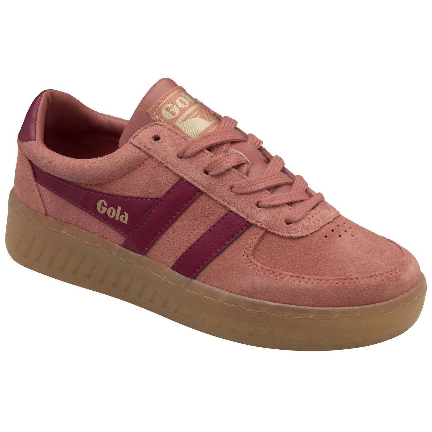 Gola Women's Grandslam Suede Sneaker in clay cerise gum - women's sneaker