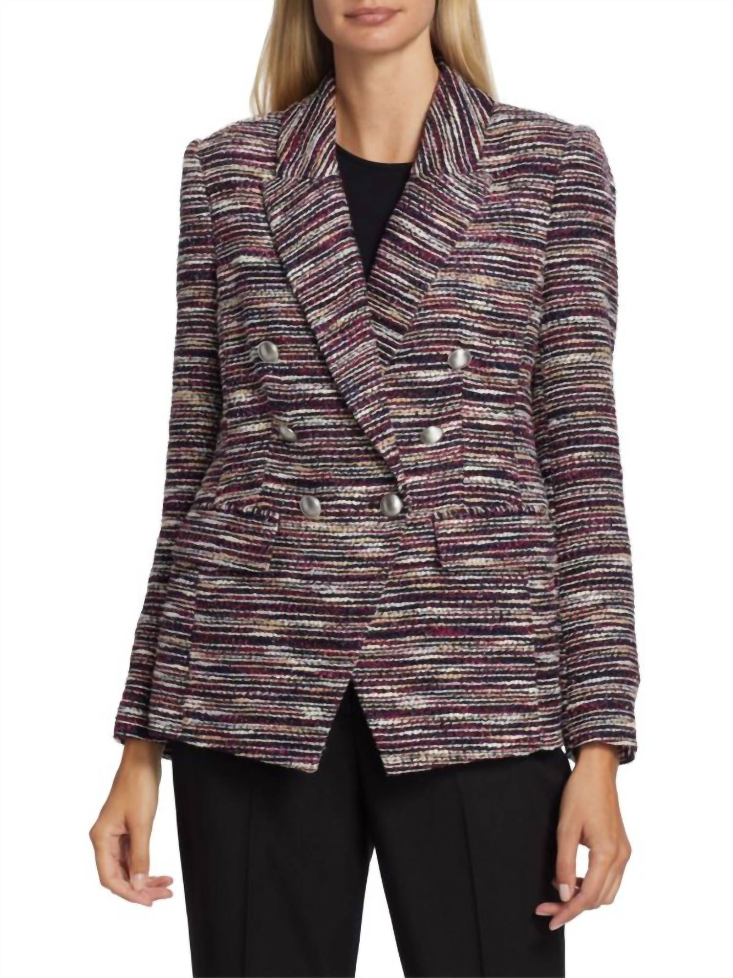 Elie Tahari - Tweed Double Breasted Blazer