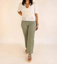 Dear John Denim - Cielo Embroidered Tie Front Blouse