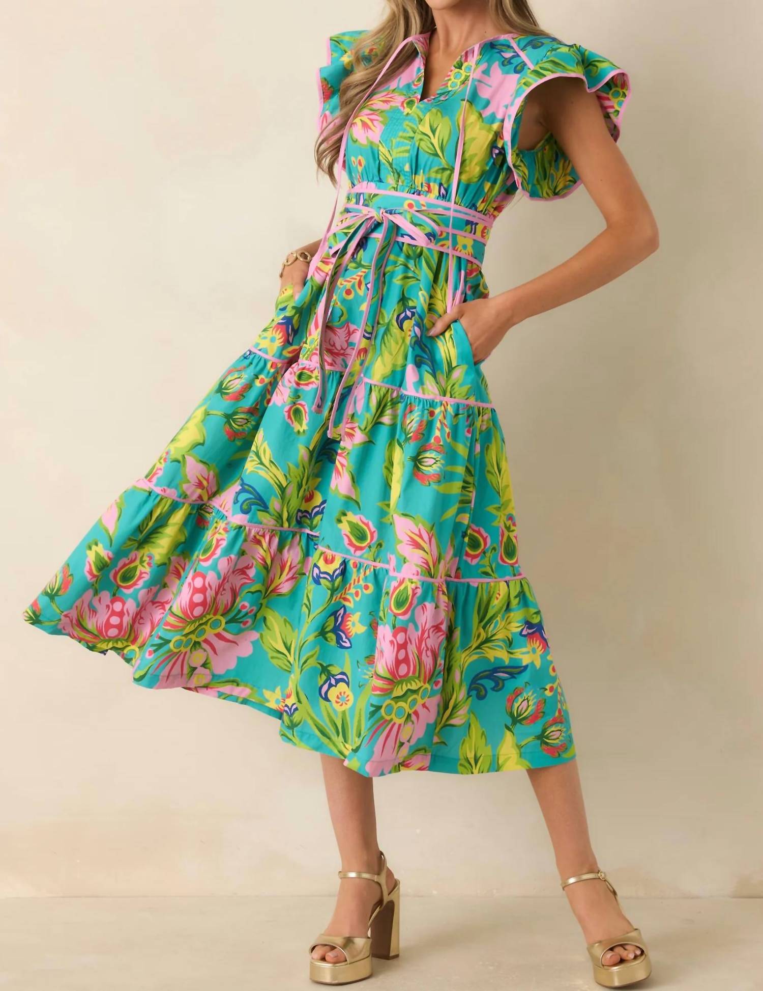 Prosperina - Leighton Tiered Midi Dress