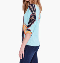 Nic + Zoe Giana Grove Sweater in aqua multi - women's sweater - view 4