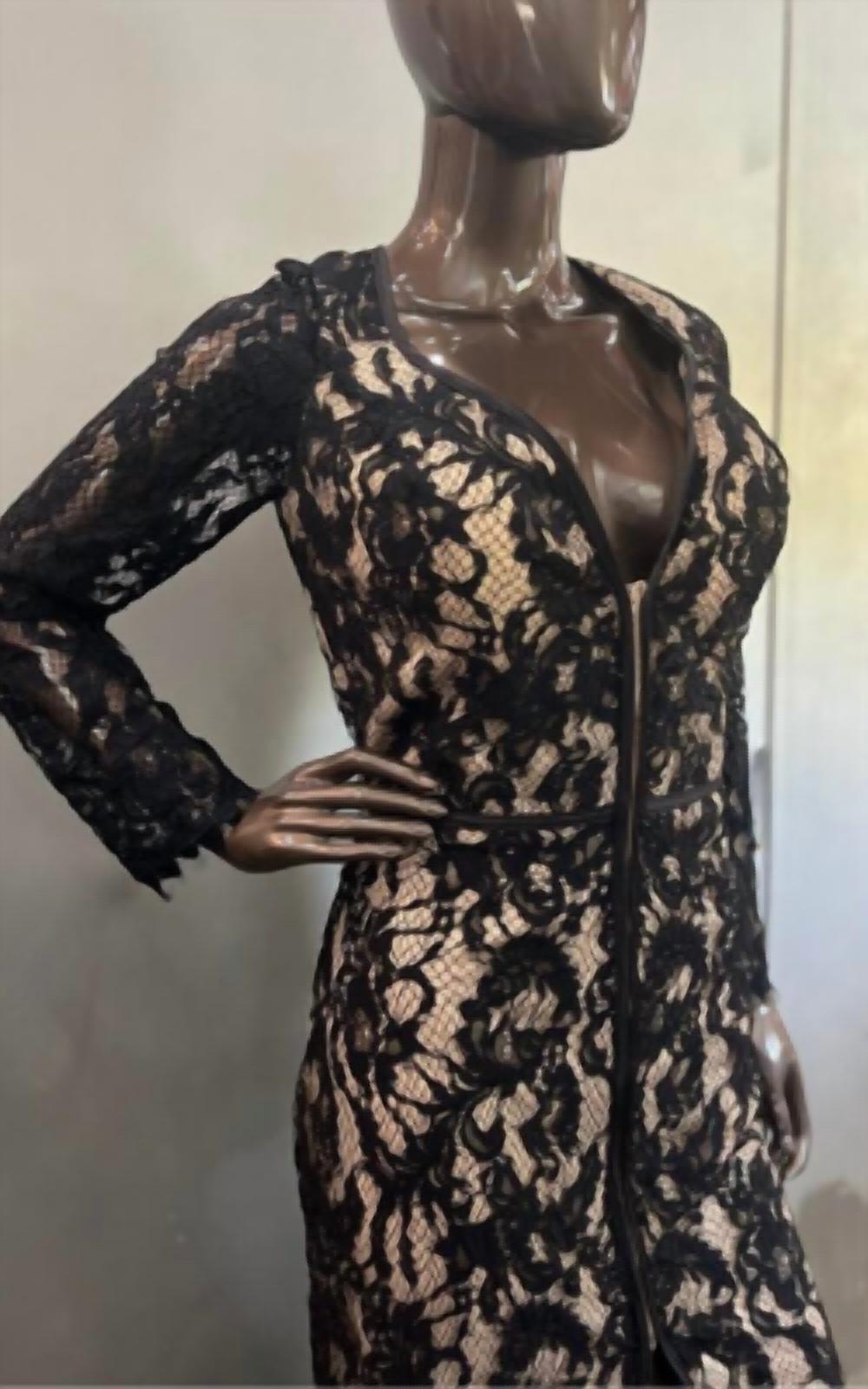 Angela & Alison - Women's Lace Cut Out Back Dress