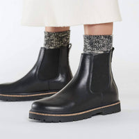 BIRKENSTOCK Women's Highwood Slip On Leather Boot in black - women's shoe - view 5