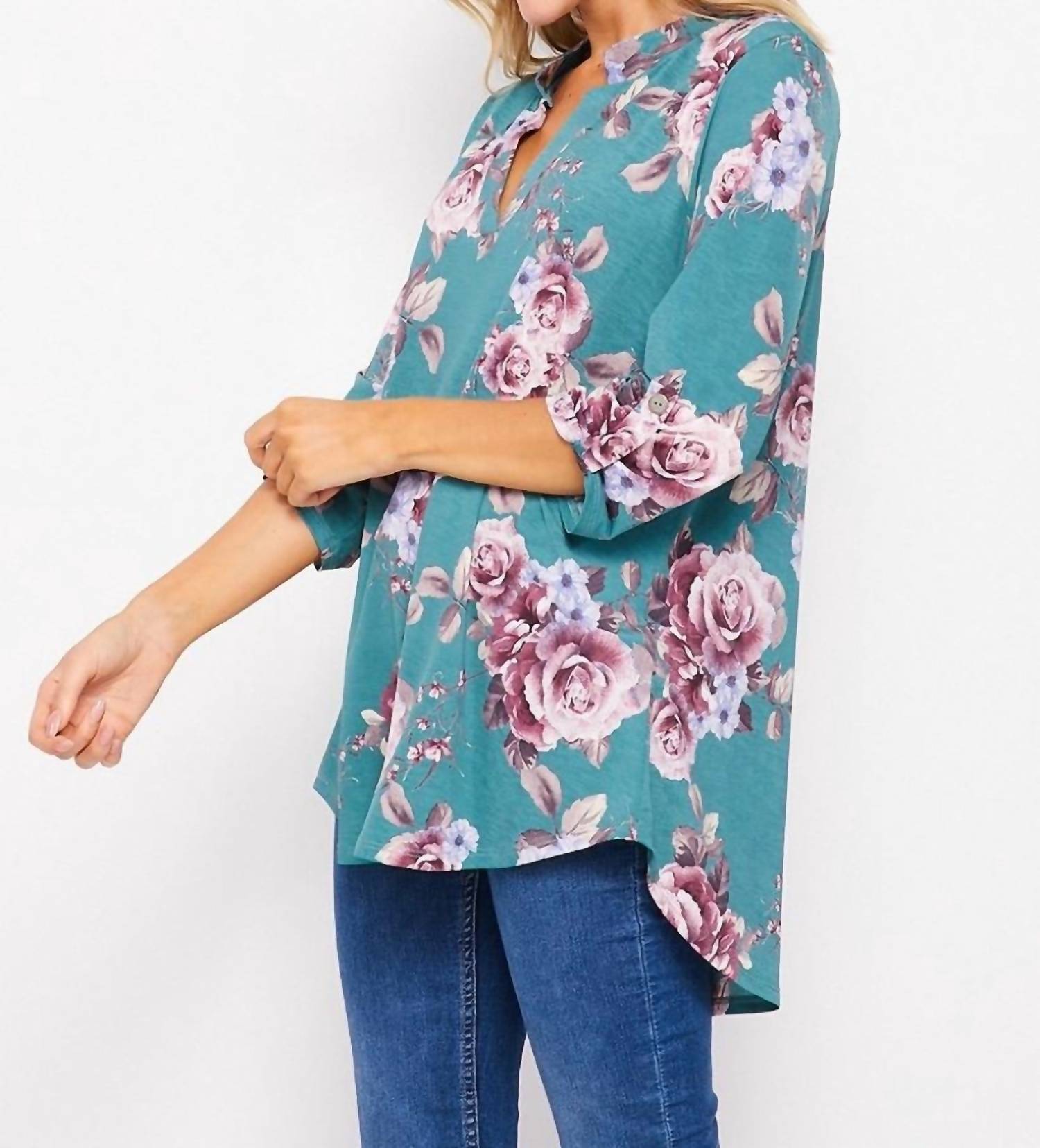 Honeyme - Floral Gabby Top