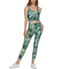 Calvin Klein - Activewear Performance Printed Racerback Cropped Tank Top