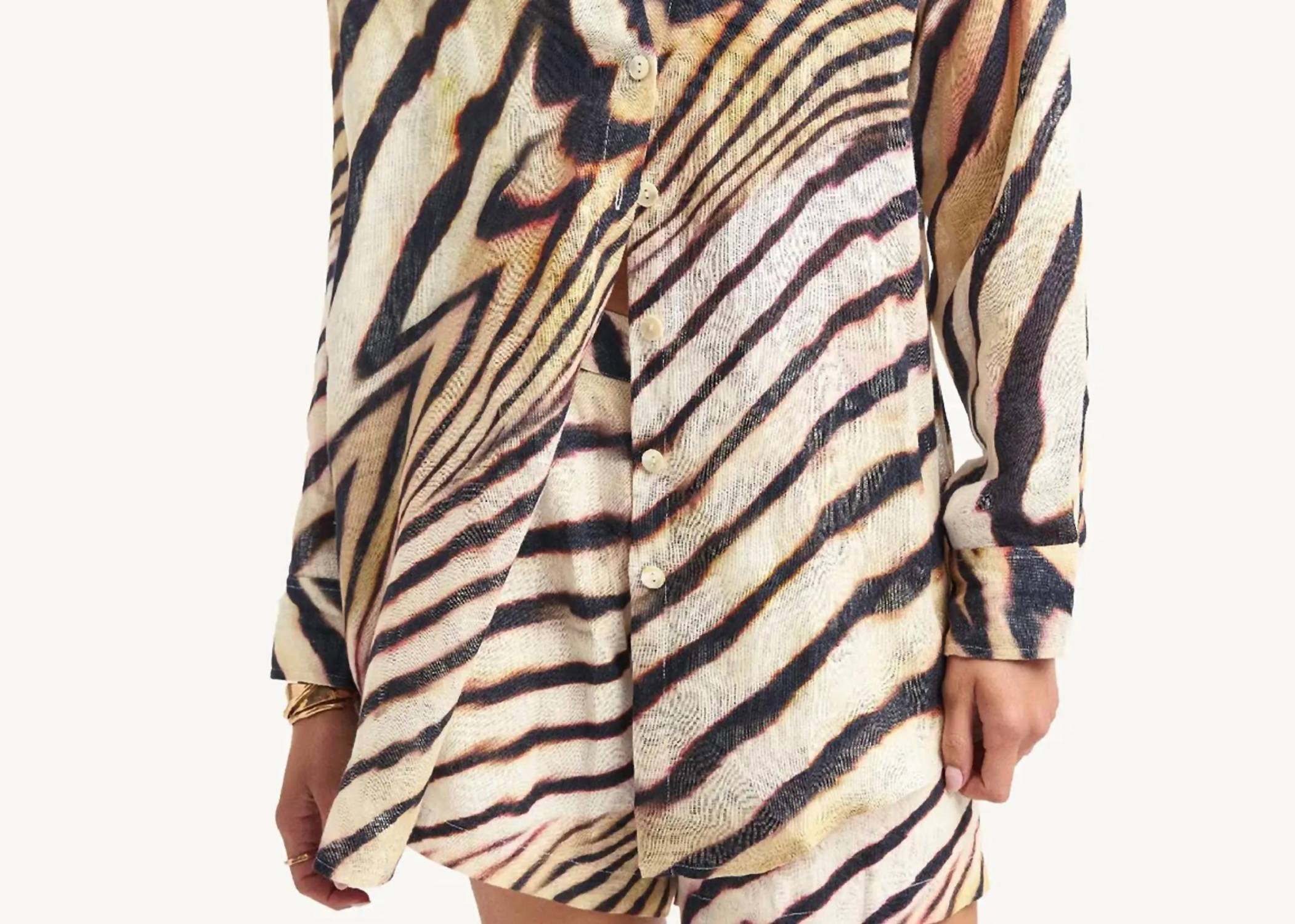Vitamin A - Playa Linen Boyfriend Shirt