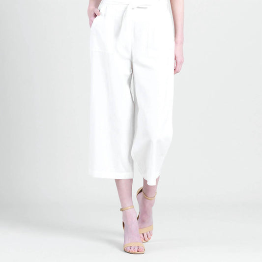 Clara Sunwoo - Linen Knit - Tie Waist Cropped Pant