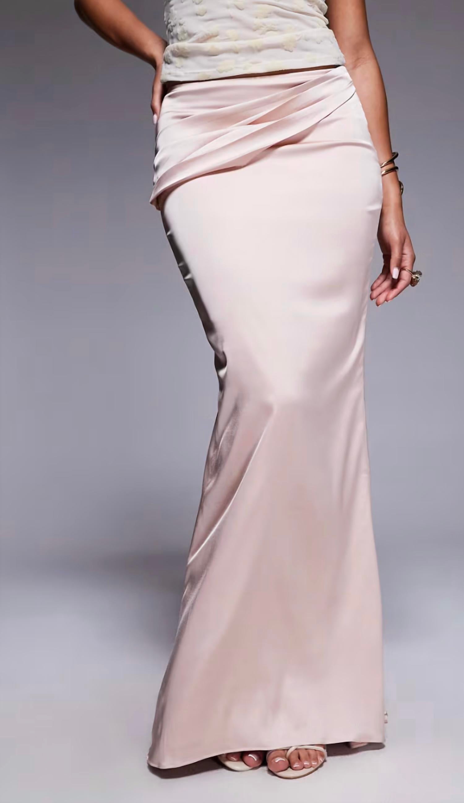 Oh Polly - Kelda Drape Maxi Skirt