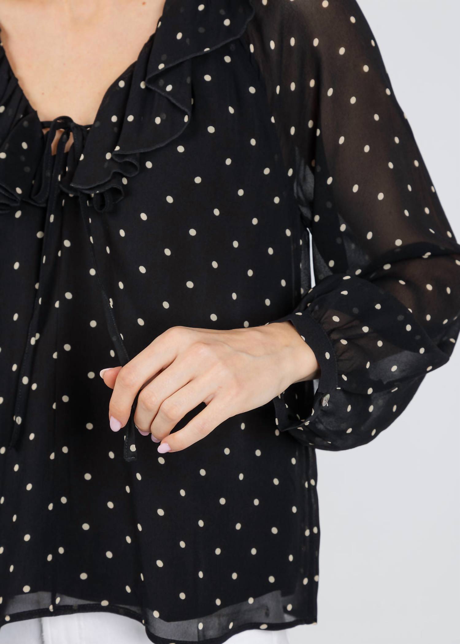 Rails Honora Ruffled Blouse in polka dots - women's blouse - view 5