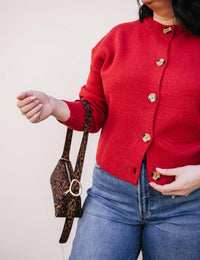 RD Style Long Sleeve Cardigan in red - women's cardigan - view 4