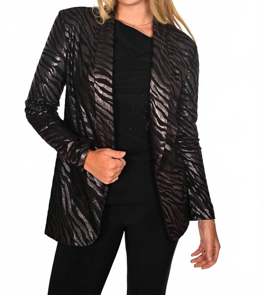Frank Lyman - Animal Print Knit Blazer