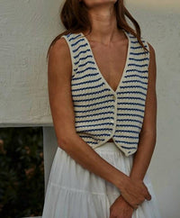 By Together - Winslet Button Down Vest Top
