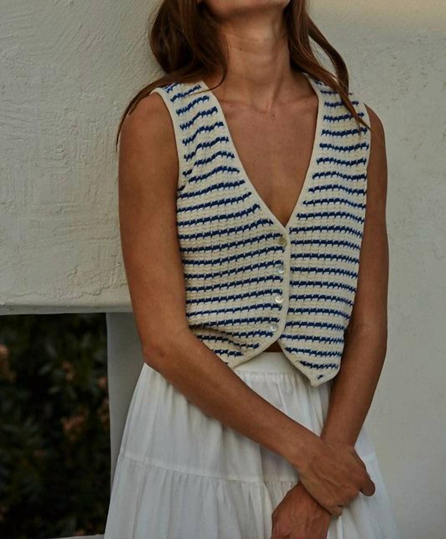By Together - Winslet Button Down Vest Top