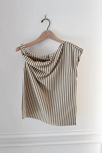 Alysi - Striped Off The Shoulder Top