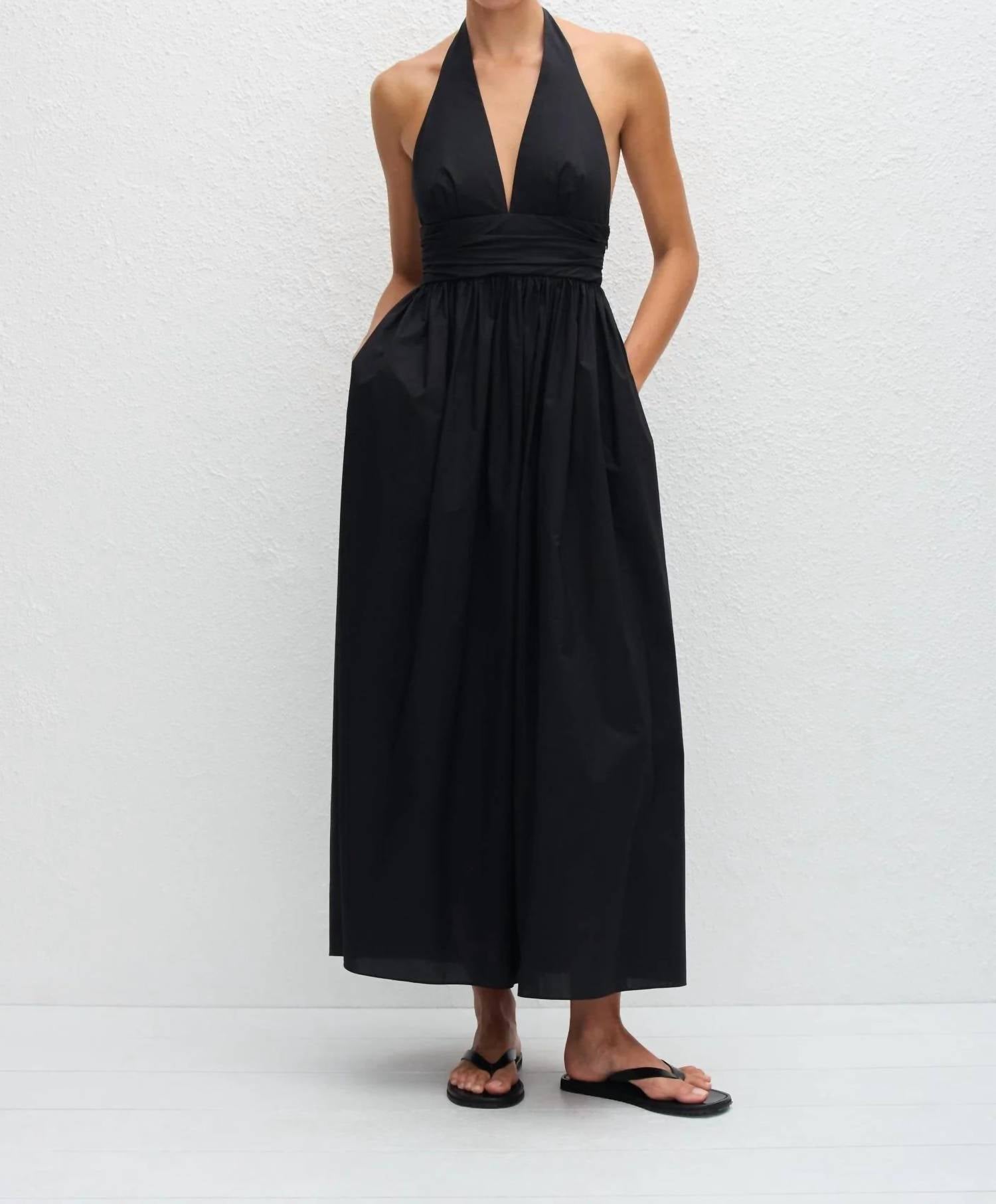 Matteau - Plunge Halter Dress