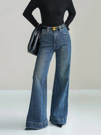 Commense - Mid-waist Bootcut Denim Jeans