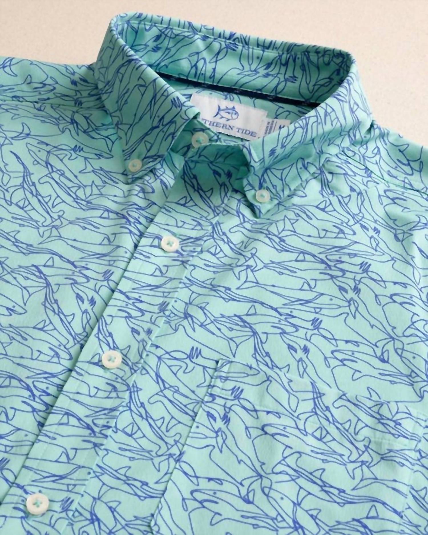 Southern Tide - Shark Bait brrr Intercoastal Short Sleeve Sport Shirt