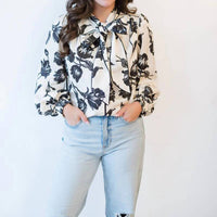 Elizabeth James The Label - Britt Bow Long Sleeve Blouse