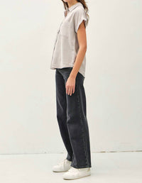 Be Cool - Dolman Button Down Short Sleeve Shirt