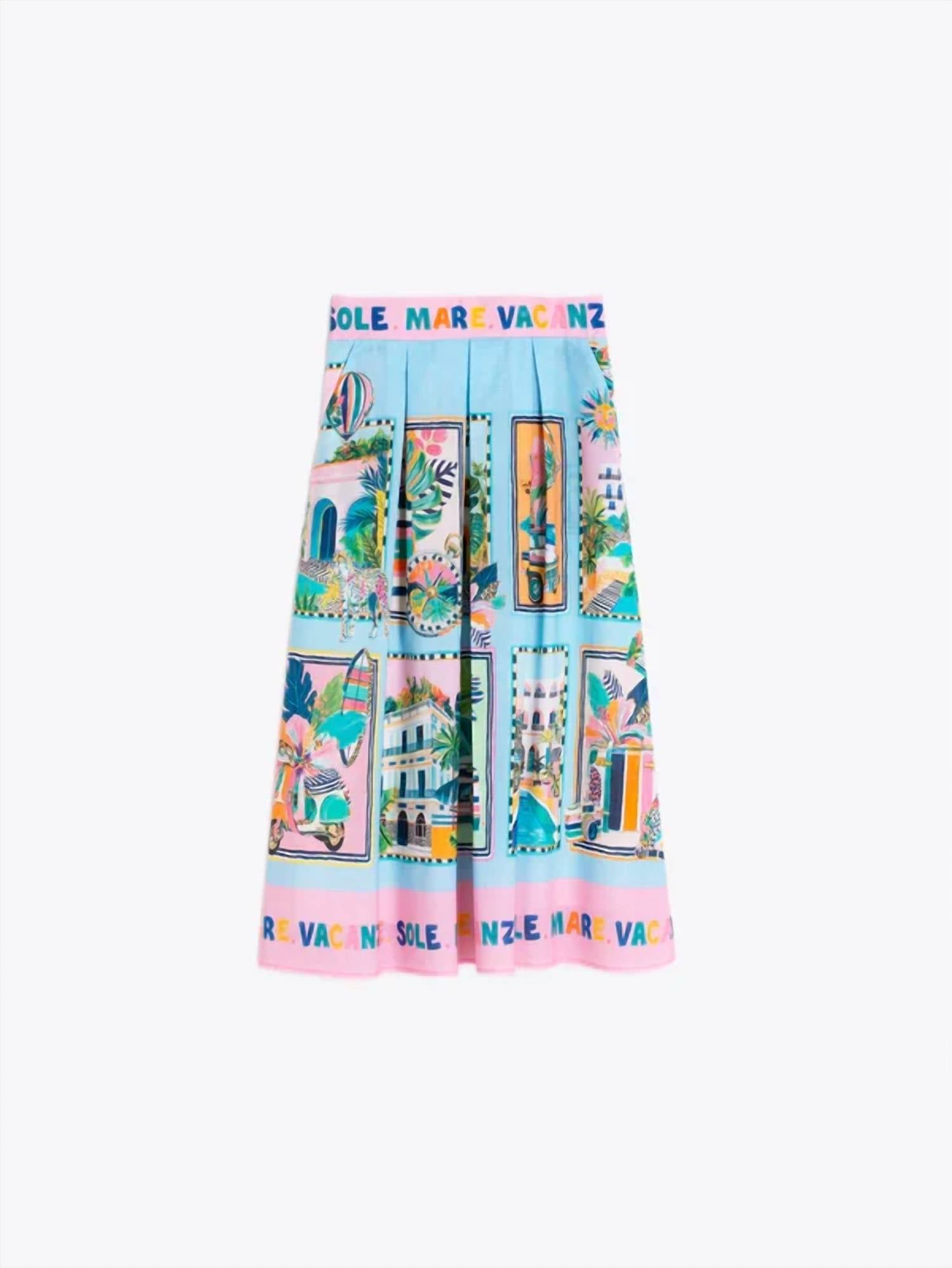 Vilagallo - Women's Holiday Print Skirt
