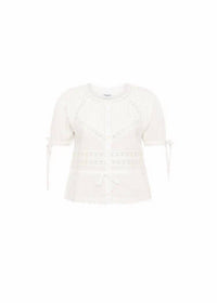 FRNCH Women's Anays Woven Blouse Top in cream - women's blouse - view 6