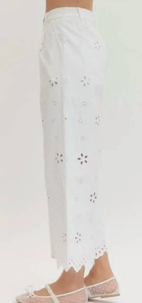 Entro - Eyelet Denim Pants