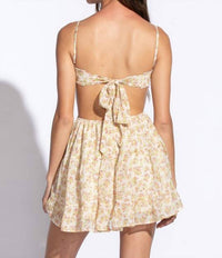 Sky To Moon - Floral Ribcage Cutout Dress