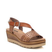 Xti Women's Crossed Strap Wedge Sandals in taupe - women's sandal