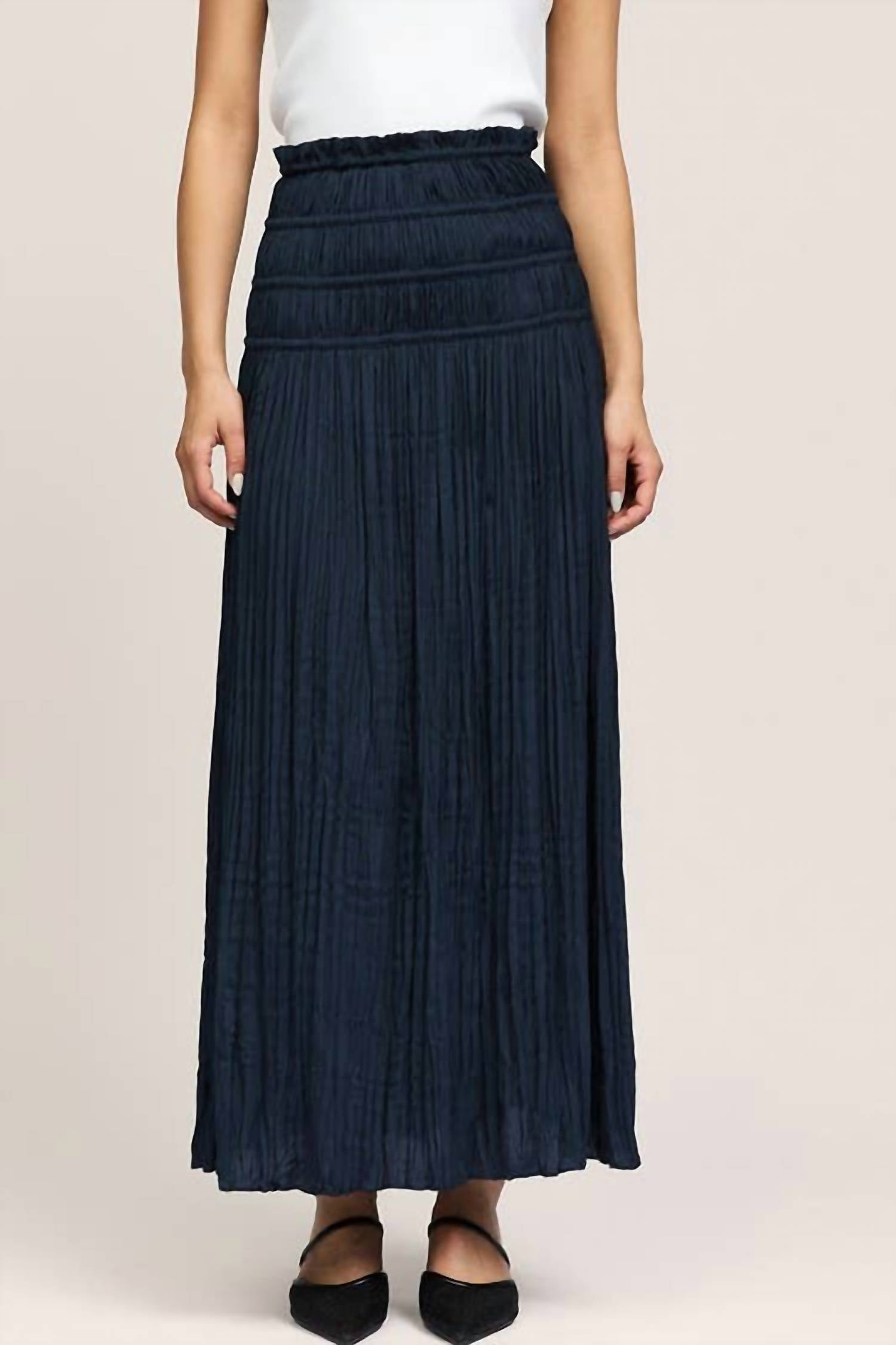 Current Air - Crinkled Smocked Waist Maxi Skirt