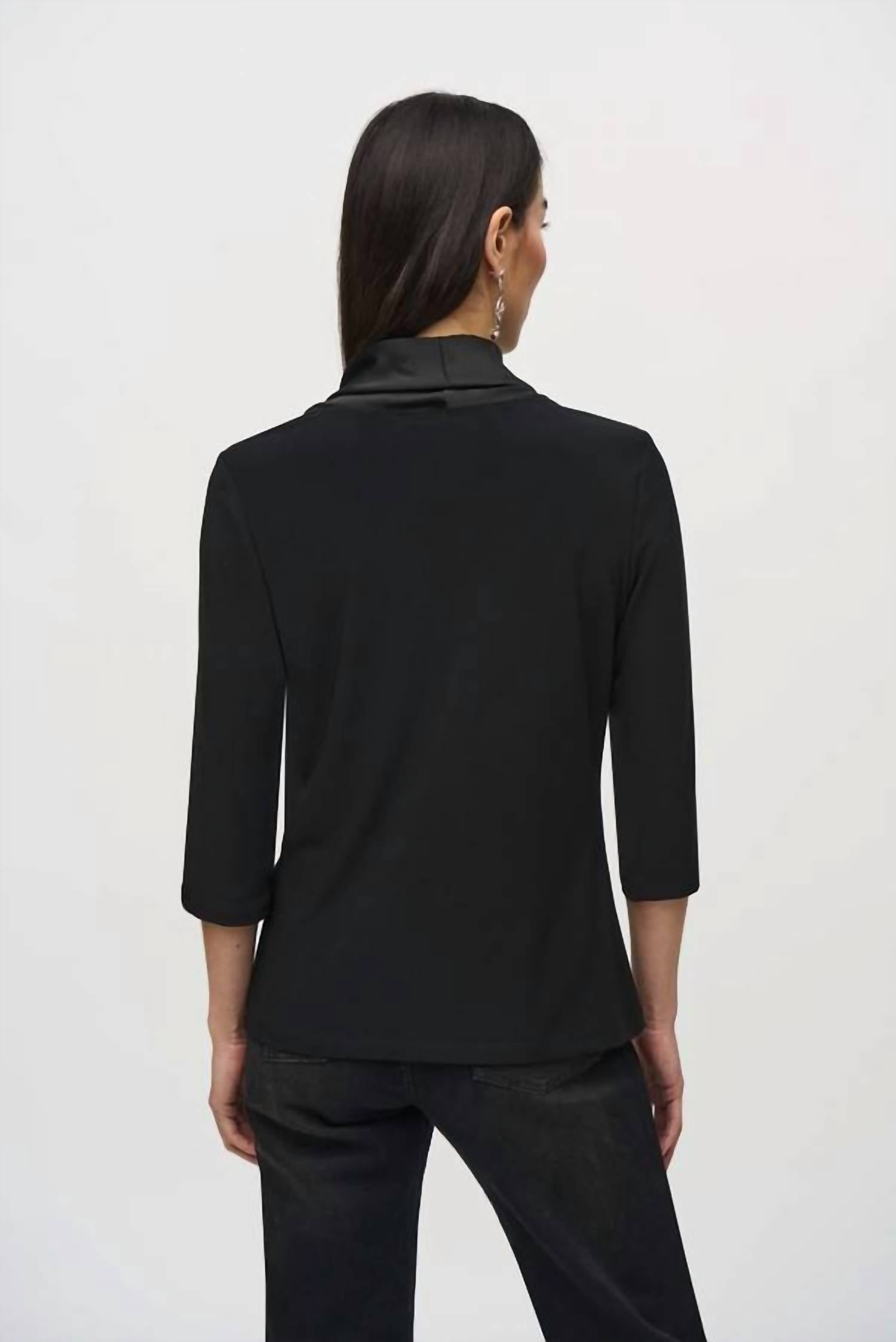 Joseph Ribkoff - Women's Mix Media Cowl Top