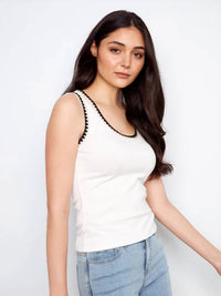 Charlie B - Crochet Detail Knit Tank Top