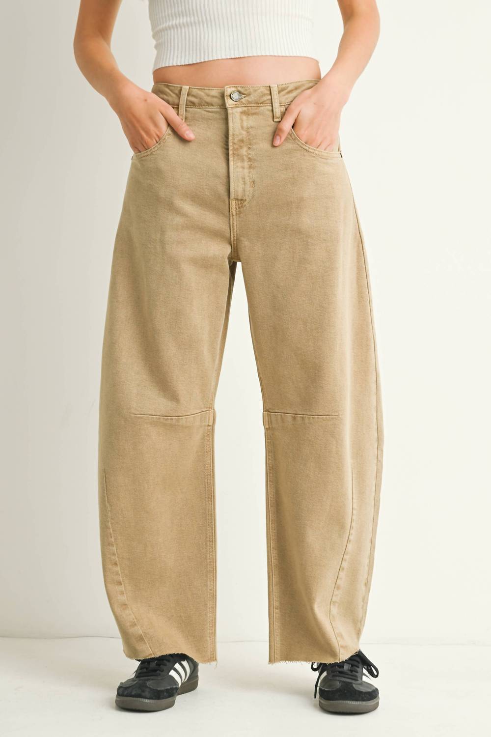 Just Black Denim - Barrel Jean With Seams