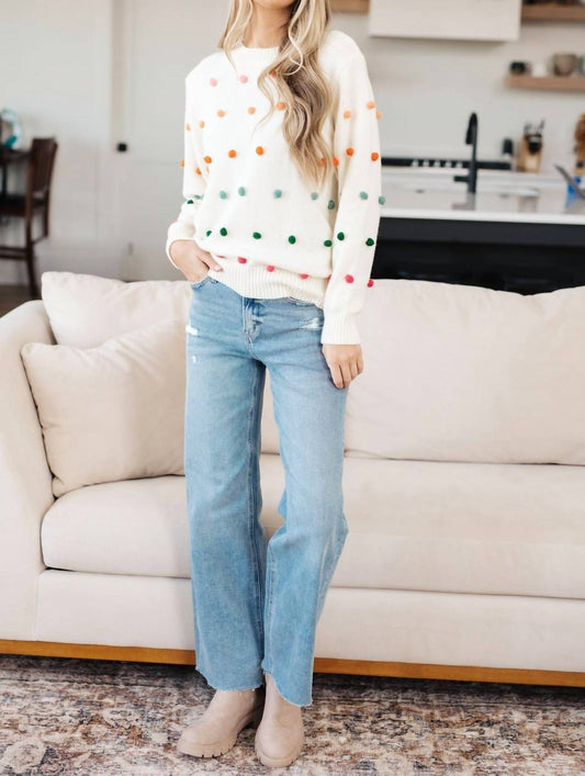 Jodifl - Candy Buttons Pom Detail Sweater