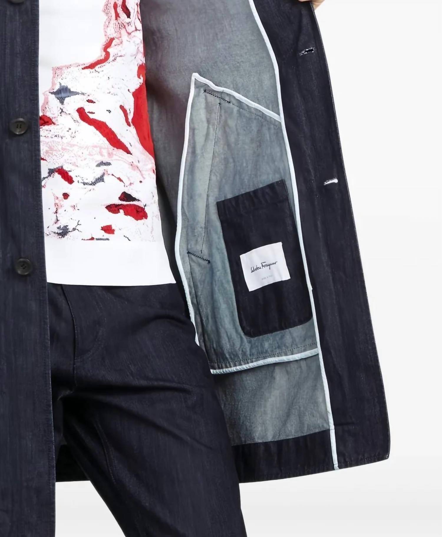 Salvatore Ferragamo - Denim Buttoned Coat