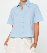 Current Air - Astrid Button Down Pleated Back Blouse