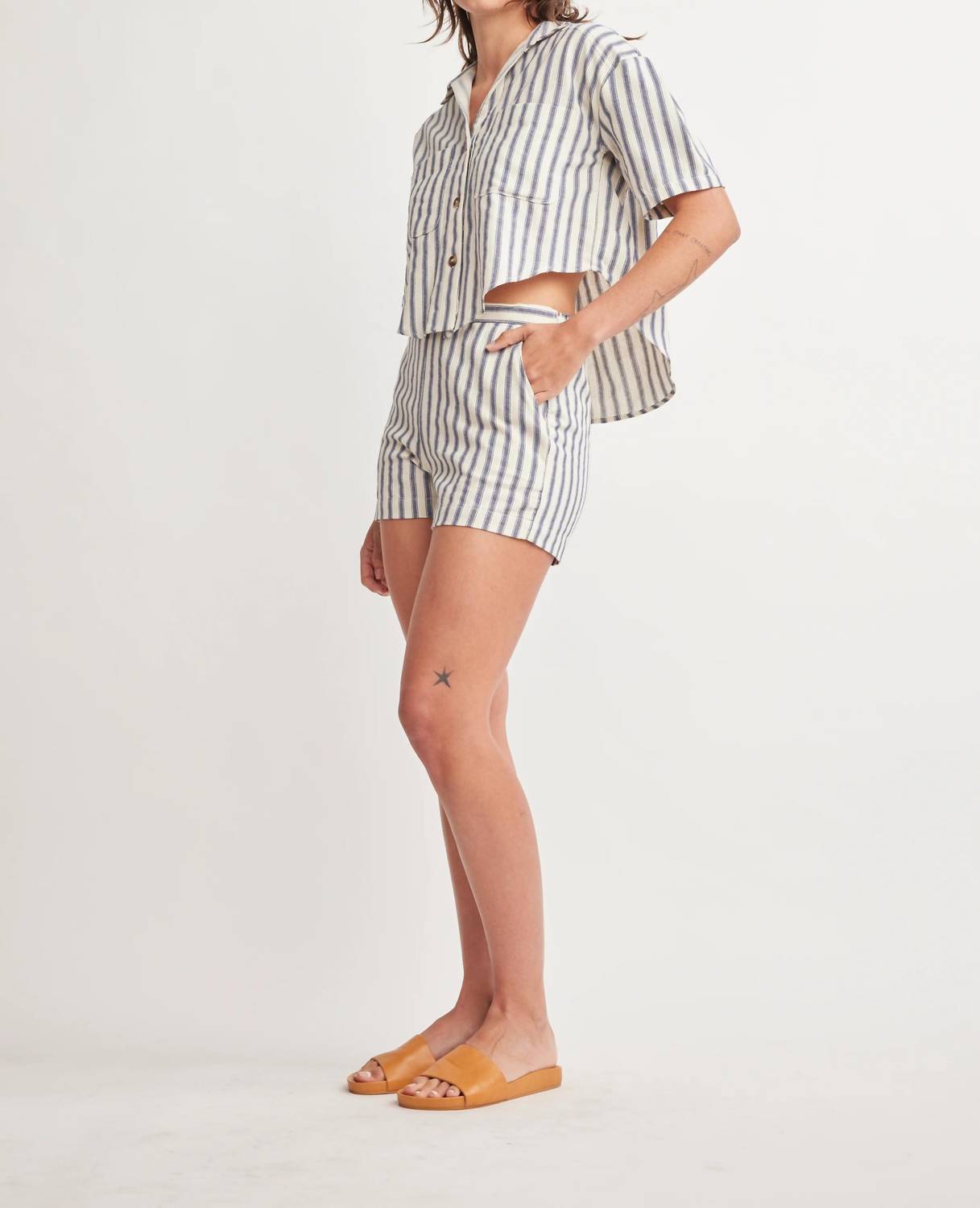 Self Contrast - Shaan Stripes Shorts