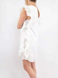 Pretty Follies Days Of Ruffles Mini Dress in white - women's dress - alternate view