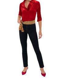 Gretchen Scott - Ruffle Neck Top