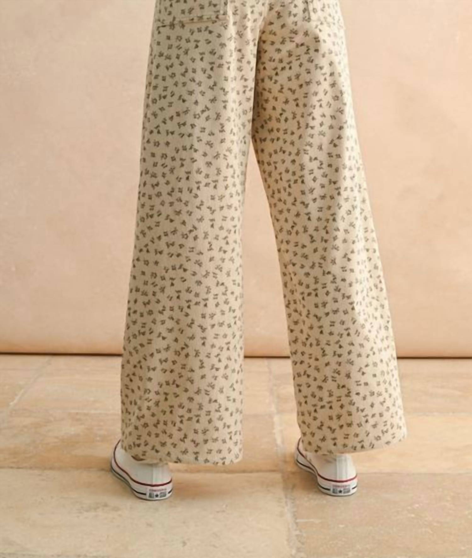 Miou Muse - Floral Corduroy Pants